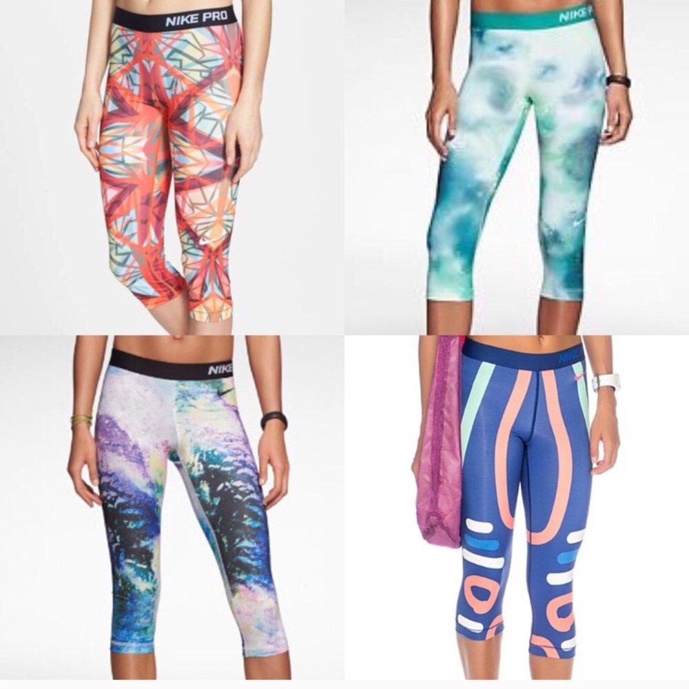 Nike pro crop set of 4 leggings
